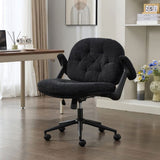Cross Legged Chair with Flip-up Armrests, Cross Legged Office with Wheels, Comfy Swivel 26162829