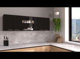Wall Cabinet 24" H, four Doors, with internal Shelves and internal plate and glass organizer, B097133119
