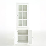 75.25'' Tall Display Cabinet with Single Tempered Glass Door, China Cabinet Hutch Cabinet with N845P279958W