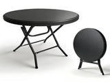 31.5 Inch Round Folding Table, Heavy Duty Plastic Foldable Cocktail Bistro Table, Easy 66085964