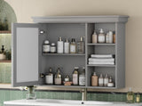 30'' x 28'' Bathroom Medicine Cabinet with Mirror, Wall Mounted Mirror Cabinet with Storage N710P209425E