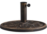 22lbs 17.5'' Iron Outdoor Patio Market Umbrella Base, Bronze 17308667