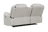 Challenger Modern Contemporary LED Power Recliner Loveseat with console, storage, stainless cup B009P294754