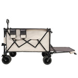 Foldable Wagon with Extended Tailgate, Extra Long Extender Wagon Cart,Beach Wagon Cart Heavy Duty W2932P289383