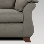 ZUN Aruca Microfiber Pillow Back 2-Piece Living Room Set, Sofa and Loveseat, Sensations Gray T2574P195197