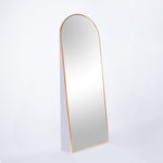 ZUN Gold 71x27.5 inch metal arch stand full length mirror W2203P156457