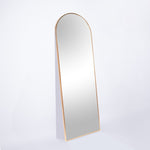 ZUN Gold 71x23.6 inch metal arch stand full length mirror W2203P156452