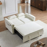 Modern Fabric Convertible Loveseat Sleeper Sofa Couch with Adjustable Backrest, 2 Seater Sofa With W1123P283641