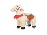 Kids Ride-On Plush Horse for Ages 2, 29.5" Riding Pony with Rotatable Head & Neighing Sounds 25215153