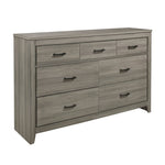 ZUN Dark Gray Finish Transitional Look 1pc Dresser of 7 Drawers Industrial Rustic Modern Style Bedroom B011101877