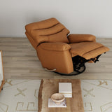 Global Home Swivel Glider Recliner with Manual Footrest In Oslo Antelope B339P333948