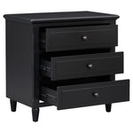 ZUN 3-Drawer Nightstand Storage Wood Cabinet 37365217