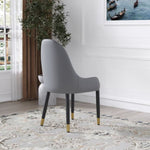 ZUN Modern PU sponge-filled dining chair, solid wood metal legs, suitable for restaurants, living rooms W1535119451