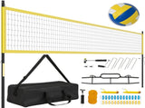 32'x3' Heavy-Duty Volleyball Net Set - 3-Level Adjustable Poles, Anti-Sag Winch, All-Inclusive 66575122