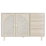 ZUN 2 Door 3 Drawer Cabinet, Suitable for Bedroom, Living Room, Study W688134397