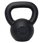 ZUN 25LBS Solid Cast Iron Kettlebells Ideal for Strength Training, Building Muscles 41528779