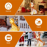 43.5" Christmas dog decorations with LED lights, Christmas decorations 15605137