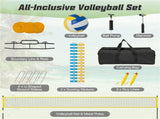 32'x3' Heavy-Duty Volleyball Net Set - 3-Level Adjustable Poles, Anti-Sag Winch, All-Inclusive 66575122