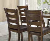 ZUN Transitional Style Unique Back Design Set of 2pc Wooden Side Chairs Brown Finish Dining Room B01156048