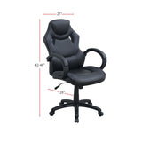 ZUN Adjustable Heigh Executive Office Chair, Black SR011688