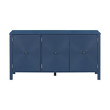 U_STYLE Sideboard with Curved Swirl Patterned Doors and Artistic Three-Door Design,Suitable for N711P178411V