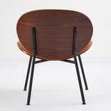 Mid-Century Modern Shell Chair Single Side Chair Tripod,Orange fabric Lounge Chair in Walnut Finish W1143P214258