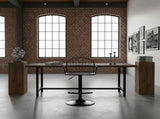 Drawe Adjustable Black Wood and Metal Barstool B2736P511302