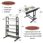 ZUN Conversion Solid wood /shelf Wholesales folding with convert shelf can be used as dining GLT13008-