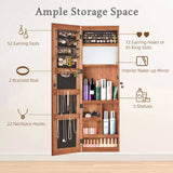 no provide self pick-up.Solid Wood Jewelry Armoire Organizer Cabinet with Full-Length Mirror, 07836754