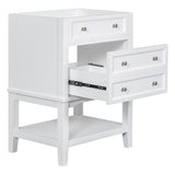 24" Bathroom Vanity Without Sink, Base Only, Solid Wood Frame, Bathroom Storage Cabinet with Drawer WF306247AAK