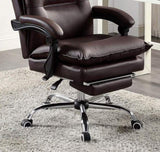 ZUN Contemporary Office Chair Upholstered 1pc Comfort Adjustable Chair Relax Office Chair Work Brown B011P214982