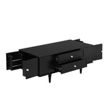U-Can Modern Rectangle Coffee Table with Four Drawers, Two Side Hidden Storage Compartments, 47.2" N724P286418B