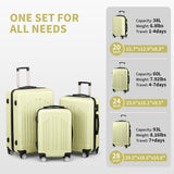 Luggage Set of 3, ABSPC Hardside Suitcase Sets with TSA Lock 4 Spinner Wheels, Lightweight Trolley 14399638