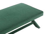 Comfort Double Bench Upholstered in Velvet Fabric,Stool Stylish X-Crossed Legs,Comfort Cushion W2671P441834