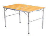 3ft Aluminum Alloy Folding Table wood grain color 07929518