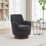 Polyester Swivel Barrel Chair, Swivel Accent Chairs Armchair for Living Room, Reading Chairs for W1361P149655