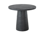 22x22x25.5" Black Round Side Table with Pedestal Base W2078P203271