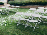 10pcs Injection Molding Classic Garden Plastic Folding Chair White 31981306
