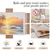 2000 Piece Rotating Wooden Jigsaw Board - 41x29 Inch, Rotating Table With Cover,Portable 28205136