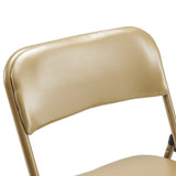 ZUN 2 Pack Metal Folding Chairs with Padded Seat and Back, for Home and Office, Indoor and Outdoor 02029078