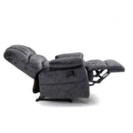 ZUN Large Manual Recliner Chair in Fabric for Living Room, Gray W1803130584
