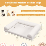 ZUN 36" Orthopedic Dog Bed,Egg-Foam Dog Crate Bed with 3-Side Bolster and Removable Washable Bed 95658556