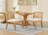 Farmhouse Rattan Dining Chairs Set of 2, Mid Century Modern Kitchen & Dining Room Chairs, Cane W1143P332689