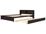 Full Bed with Trundle,Bookcase,Espresso W50446125