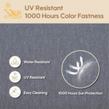 Outdoor Loveseat Cushion Set 48 x 24 Inch, Waterproof & 3-Year Fade Resistant Patio Furniture W419P290495