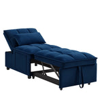 ZUN 4 in1 Multi-Function Single Sofa Bed with Storage Pockets,Tufted Single Pull-out Sofa Bed with W2186P163738