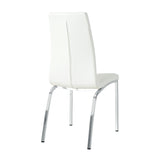 Modern PU seat dining chair living room chair upholstered chair, electroplated metal legs design, W210P226023