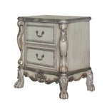 ZUN Vintage Bone White 2-Drawer Nightstand B062P189125