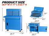 Tool Chest, 5-Drawer Rolling Tool Storage Cabinet with Detachable Top Tool Box, Liner, Universal 17471630