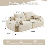 Modern Memory Foam Compressed Sofa,2 Seater Large Sectional Couches for Living Room,Pet-Friendly 97171956